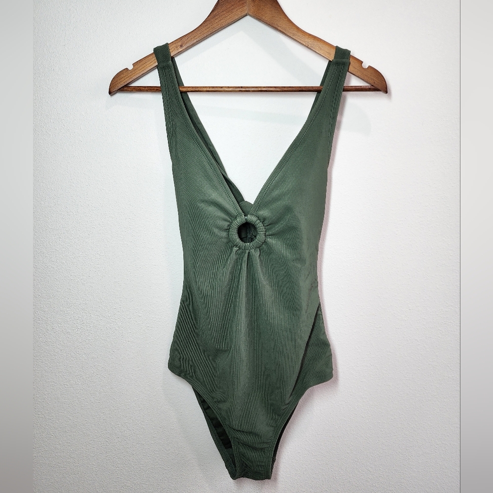 Shade & Shore Green One Piece Swimsuit